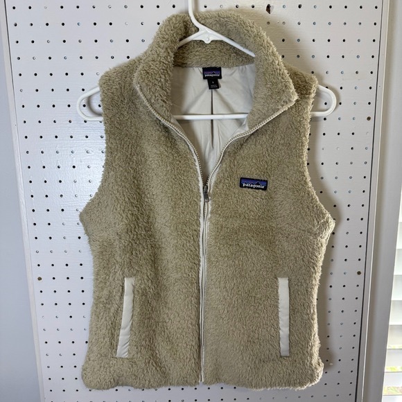 Patagonia Jackets & Blazers - Patagonia Los Gatos Fleece Vest Women's Small‎ Beige Full Zip Collared Pockets